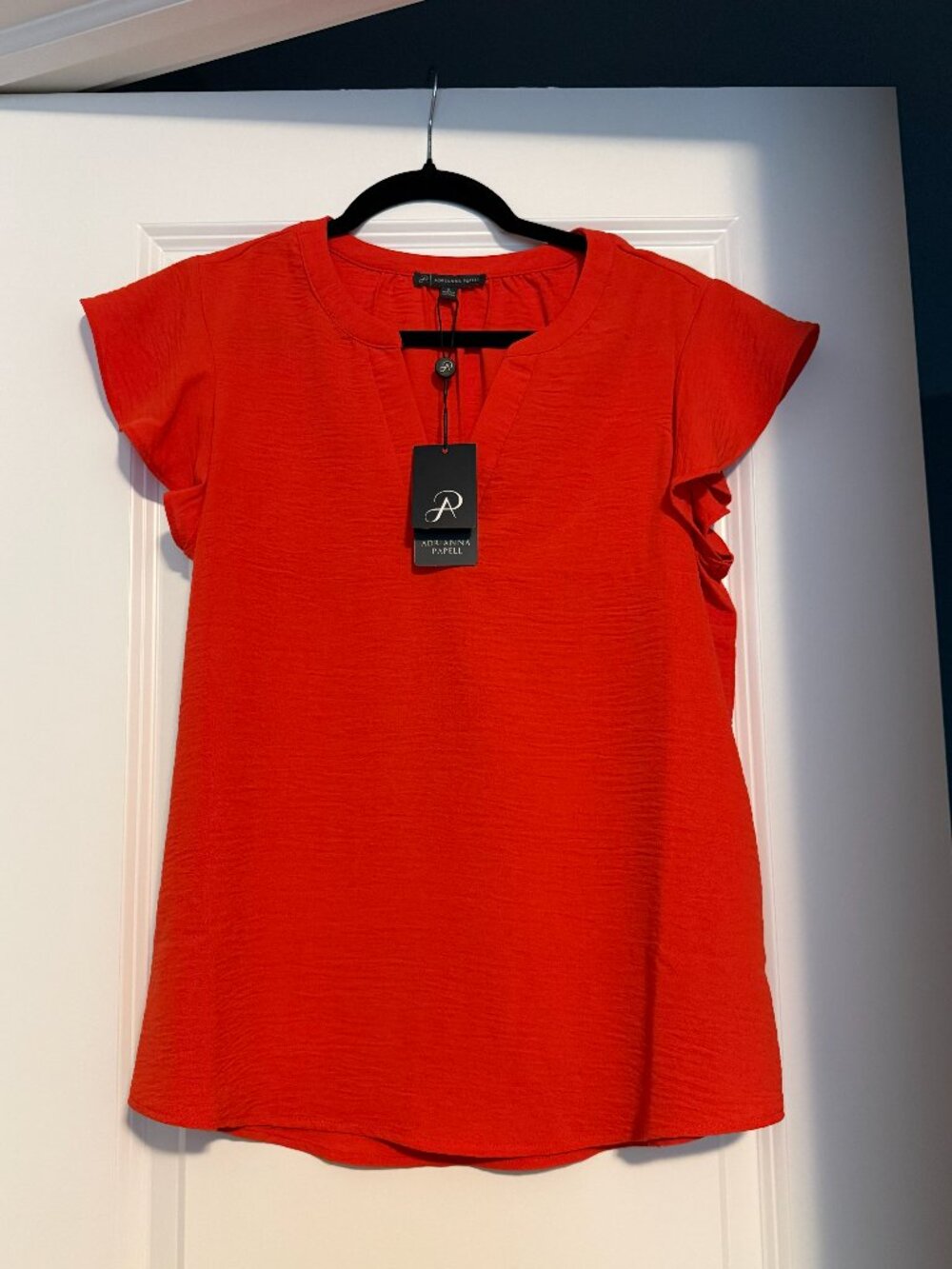 Adrianna Papell V-Neck Woven Top